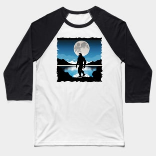 Bigfoot Moon Baseball T-Shirt